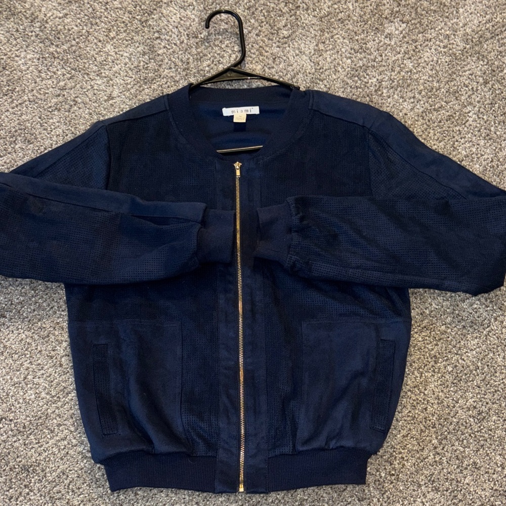 Miami Navy Blue Bomber Jacket